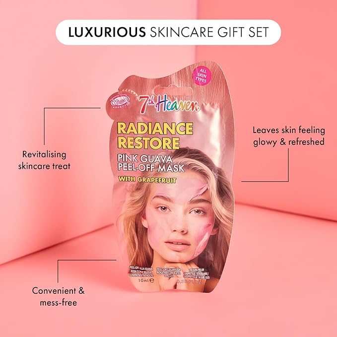 Luxurious skincare gift set - Radiance Restore Pink Guava peel-off mask